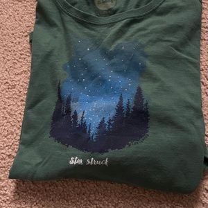 NWOT Life is good long sleeve womens XXL green tee